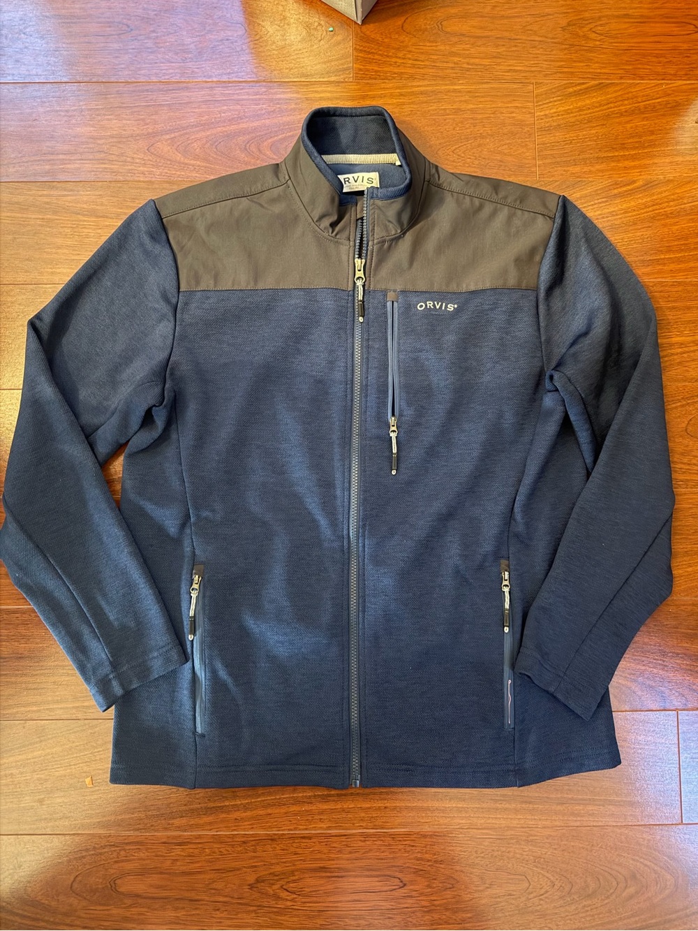 Orvis Navy and Black Hybrid Full-Zip Jacket  Men’s M